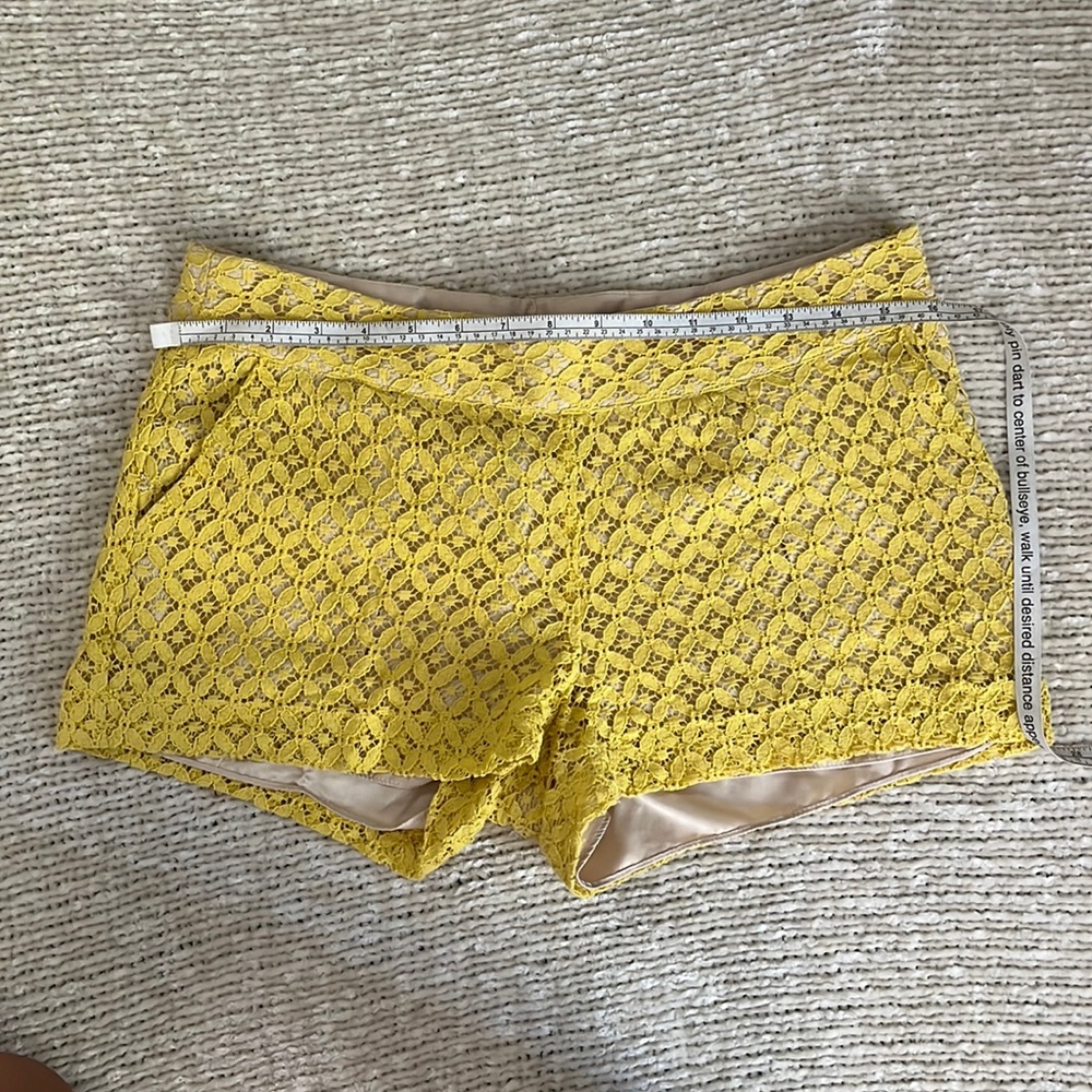 Yellow Crochet Shorts